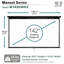 Manual Series Pull-Down Projection Screen, Black housing-90631303