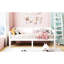 Lit de jour blanc simple avec lignes épurées, multi-usage dans la chambre à coucher ou le salon, système de support solide, rangement sous le lit de jour, avec élégance simple, chambre double, système robuste-1648484939-1648484938