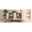 Buffet moderne à 4 portes avec portes à motif convexe et 2 poignées-1144654707