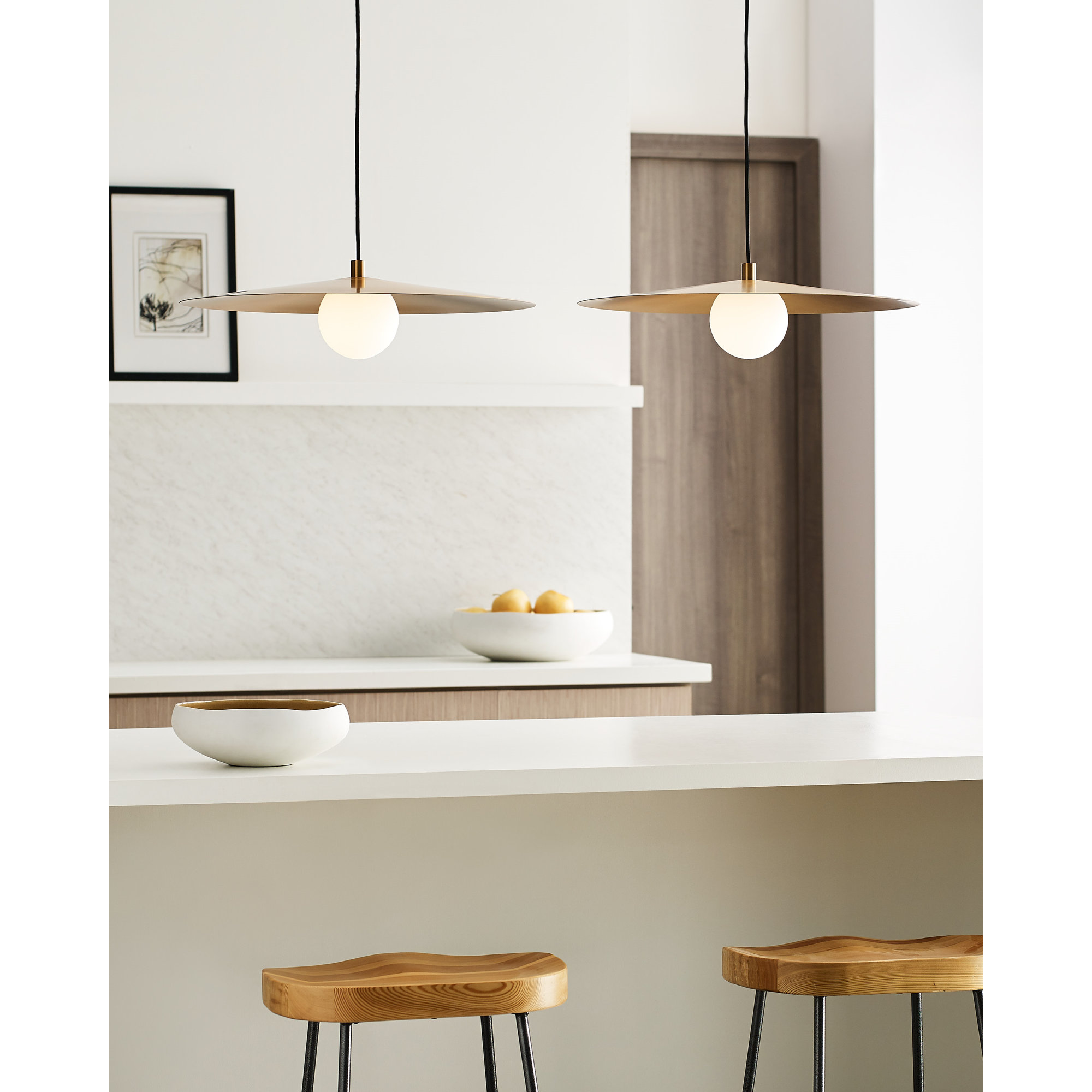 Pirlo Single Light Metal Dimmable Pendant, No, Aged Brass