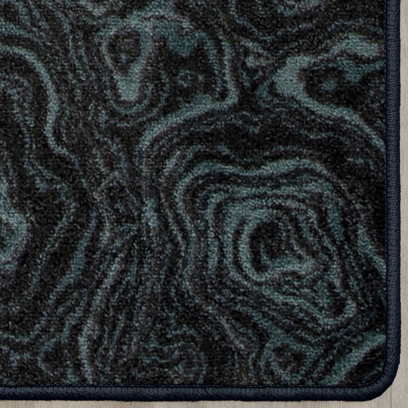 Tapis turquoise foncé Imagine, Rectangle 10 pi 9 po x 13 pi 2 po