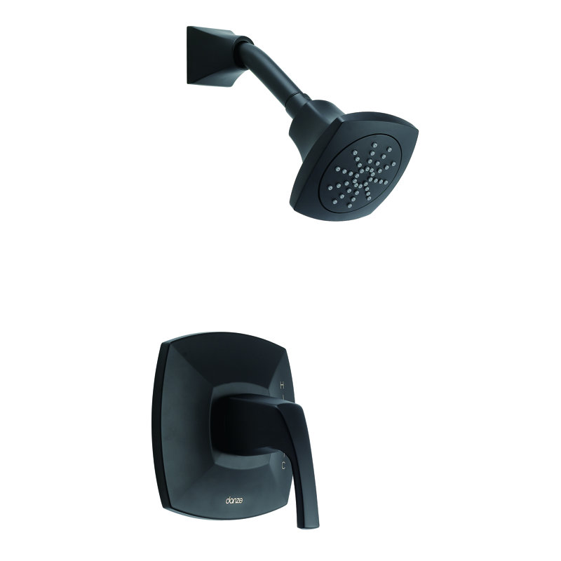 Vaughn Volume Control Tub and Shower Faucet, Satin Black