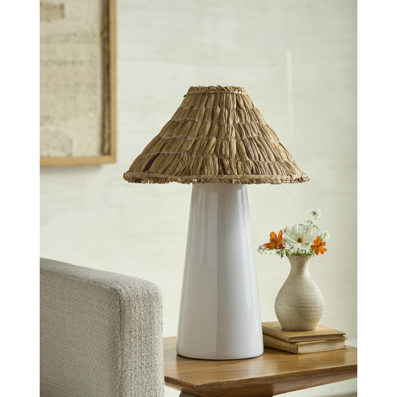 Boracay Calani Vikundu Table Lamp, White