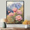 Pivoines dans la vallée balayée par le vent - art mural encadré de pivoines