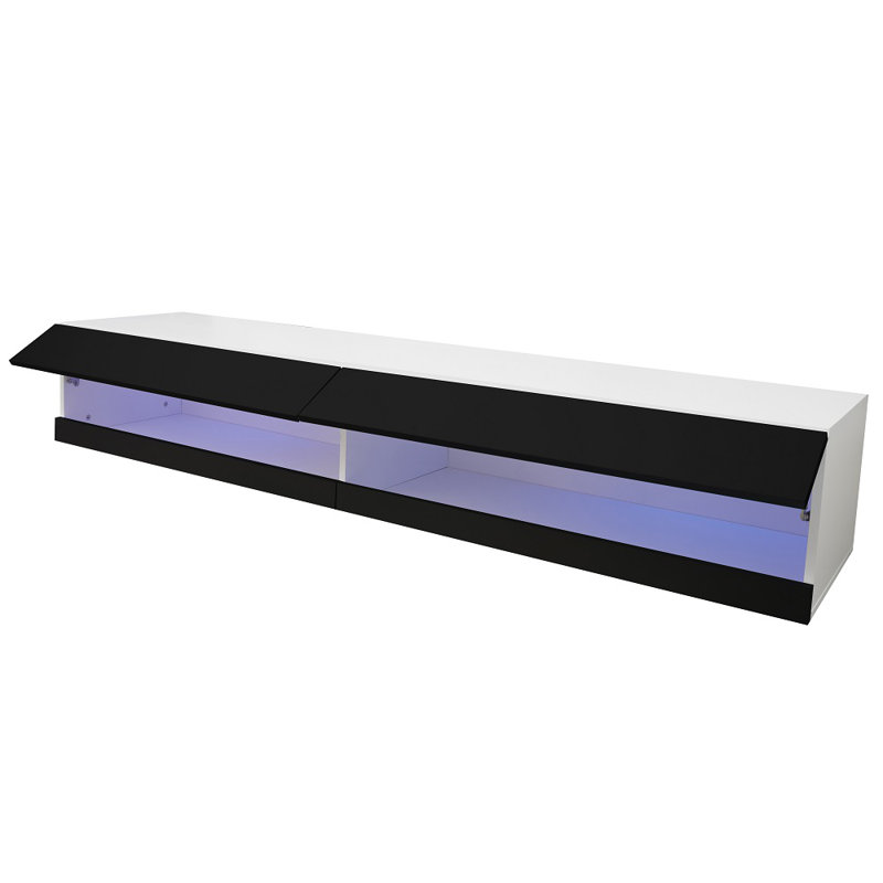 Dimmick Floating TV Stand for TVs up to 78", Black/White
