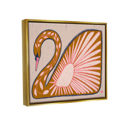 Boho à motifs de cygnes, reproduction sur toile