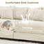 Canapé modulaire en L surdimensionné en forme de L 4 pièces de 130 po avec canapé en velours côtelé et repose-pieds avec accoudoir large et conception ergonomique-1735105025