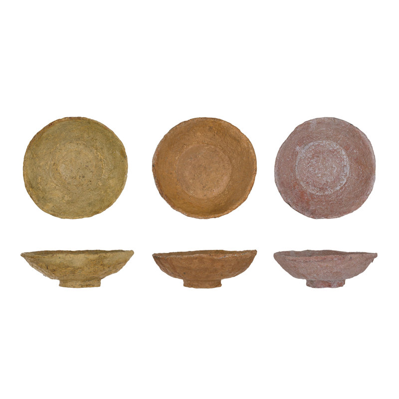 Ensemble de bols ronds en pâte à papier