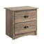 Table de chevet traditionnelle à 2 tiroirs l 23,25 po Wahhaj, table d'appoint traditionnelle, table de chevet, rangement pour chambre à coucher, salon, bureau, P 16 po x l 23,25 po x H 21,75 po, gris Drifted-40547628