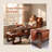 27.4" Wide Oil-Wax Leather Pushback Recliner with Soft Padding