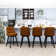 Kiliam Upholstered Swivel Counter & Bar Stool with Solid Wood Frame