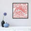 « paris », impression sur toile tendue encadrée de couleur rouge-22638763-72669956-72669957