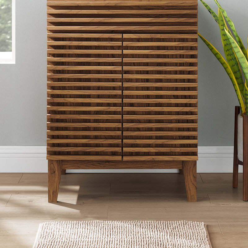 Render Bathroom Vanity Cabinet (Sink Basin Not Included), Walnut