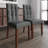Brown Wooden Dining Chair With Velvet Cover-2040675551