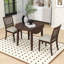 Ensemble repas compact 3 pièces avec table rabattable et 2 chaises rembourrées pour économiser de l'espace-1298205773-1298205771