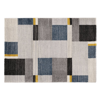 Backman Geometric Shag Area Rug