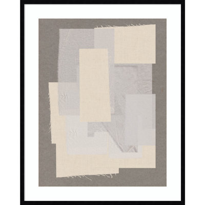 Fabric Pattern Collage No 7 by The MIUUS STUDIO Wood Framed Wall Art Print