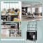 Freestanding Kitchen Cabinet 4-Tier Bakers Rack Microwave Oven Stand
