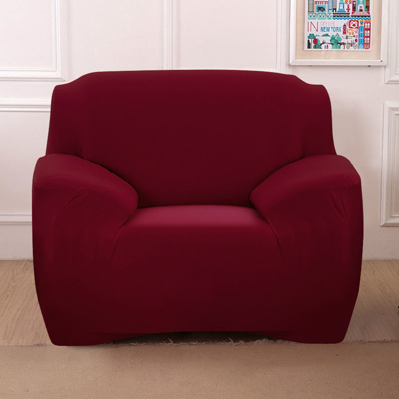 Housse pour canapé extensible 3 places, Bourgogne, H 45 po x l 55 po x P 30 po