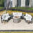 Orsin 6 Person Outdoor Conversation Set With Fire Pit Table