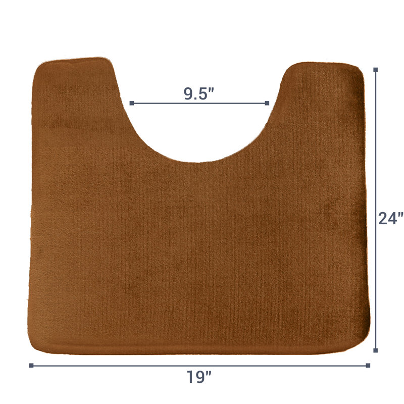 Ashland Non-Slip Contour Mat, Chocolate Brown