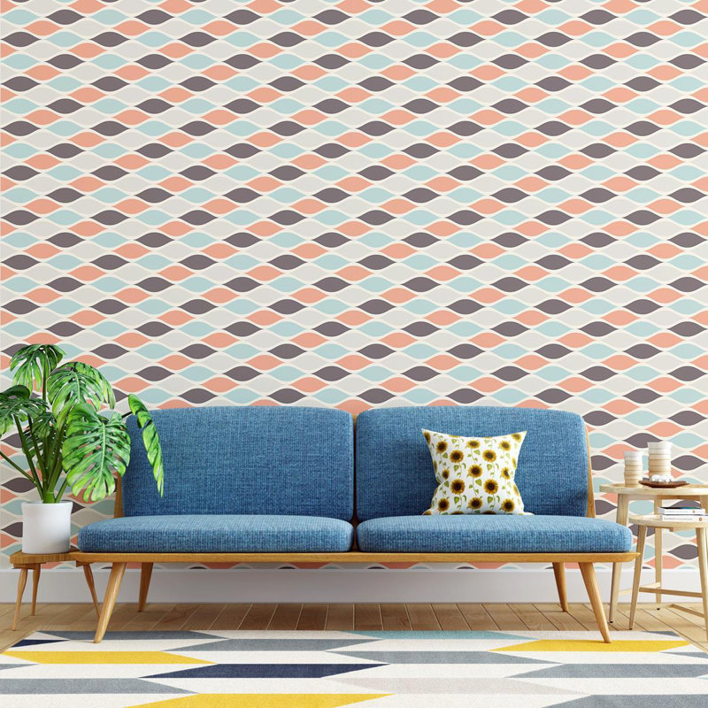 Carreau de papier peint adhésif lisse L 126 po x l 24 po Hanneli