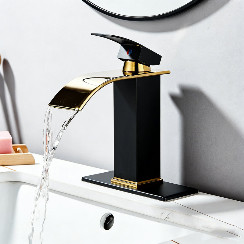 Basin Sink Faucet Single-Handle Bathroom Faucet, 1.8GPM, Satin Black