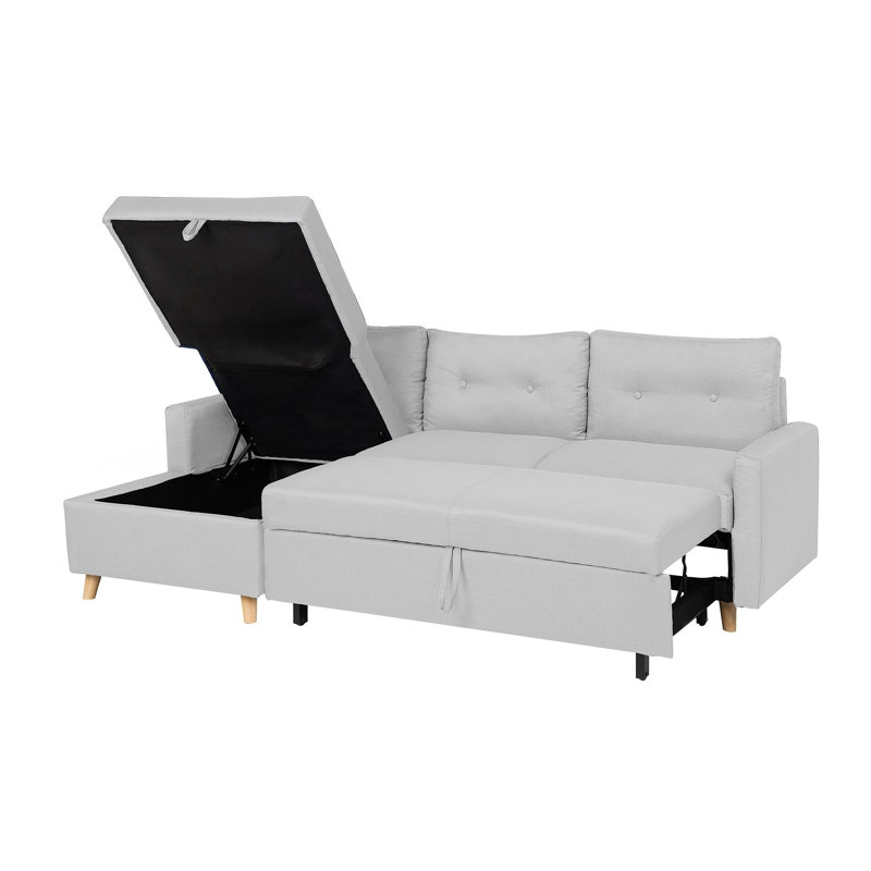Dijon 3 Seater Sofa Bed, Left orientated, Light Grey