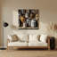 «Farm Milk Cans Brown», art mural en métal-420528424