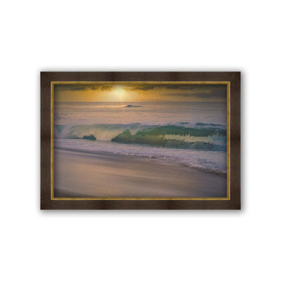 Maui Wave Sunset by Kelly Wade. Paper Print - Mounted & Framed with Clear Acrylic