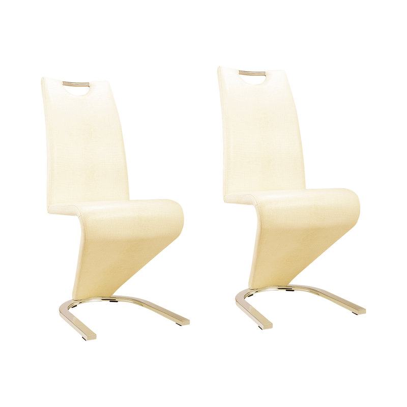 Lucy Upholstered Cantilever Chair, Cream