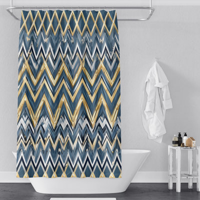 Rideau de douche à chevrons Constina