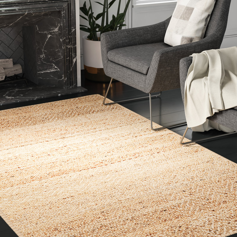 Tapis en jute tissé à la main Borrego, Rectangle 11 pi x 15 pi