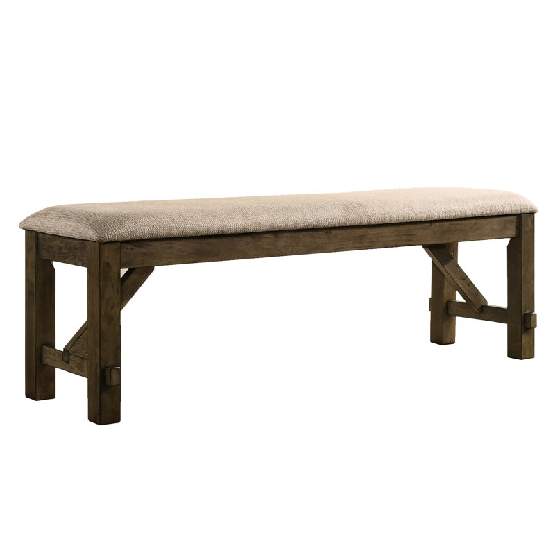 Banc de salle à manger rembourré en bois Delightful