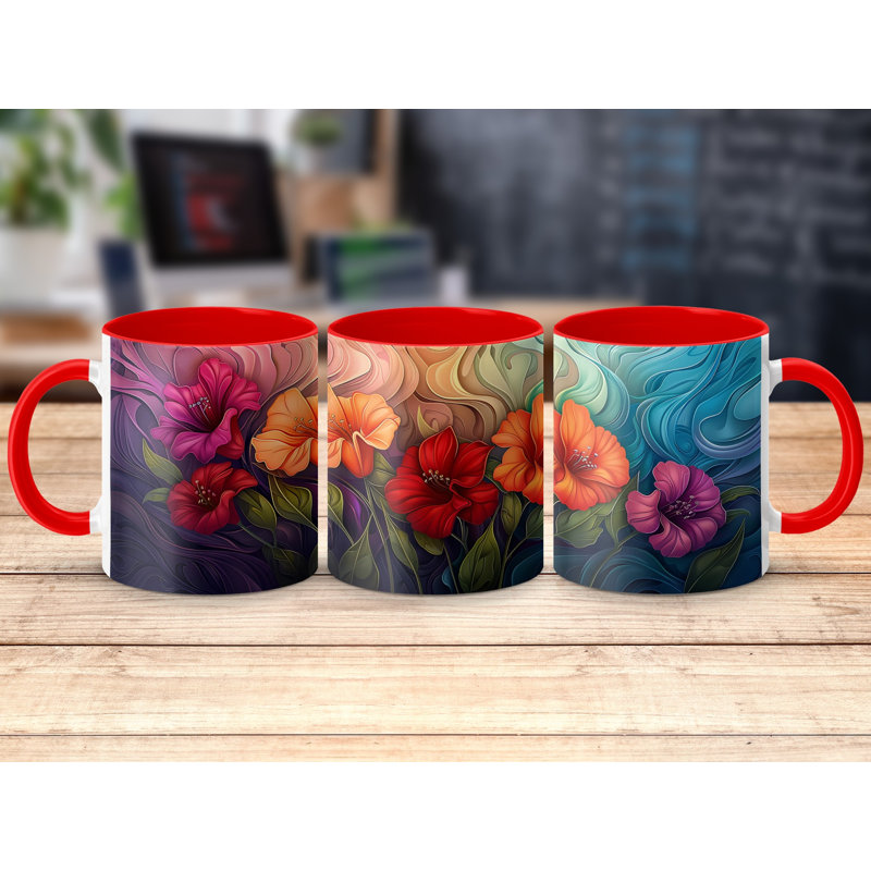 Ceramic Coffee Mug, Red