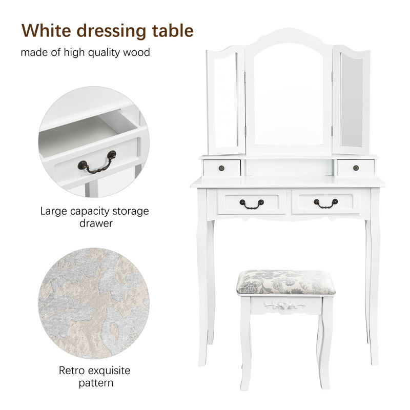Aaronsburg Dressing Table with Mirror