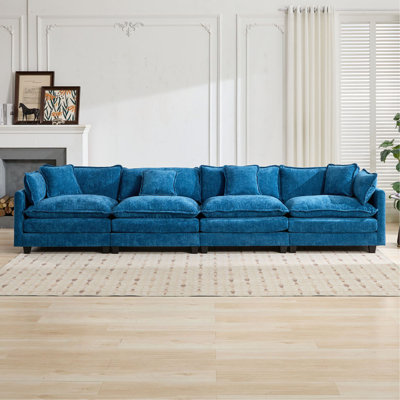 Cloud Sofa(Ottoman Is Not Included), Modern Sectional Couch, For Living Room Bedroom And Apartment, Comfy Double Layer Upholstered Seat Cushion, Breathable Chenille Fabric