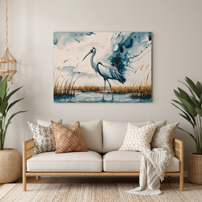 Wildlife African Sacred Ibis Beige Metal Wall Art
