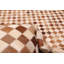 Tapis brun en cuir de vache patchwork 5 pi 11 po x 5 pi 11 po