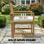 Outsunny 4 Seater Wooden Garden Furniture Set with Loveseat-1838672711
