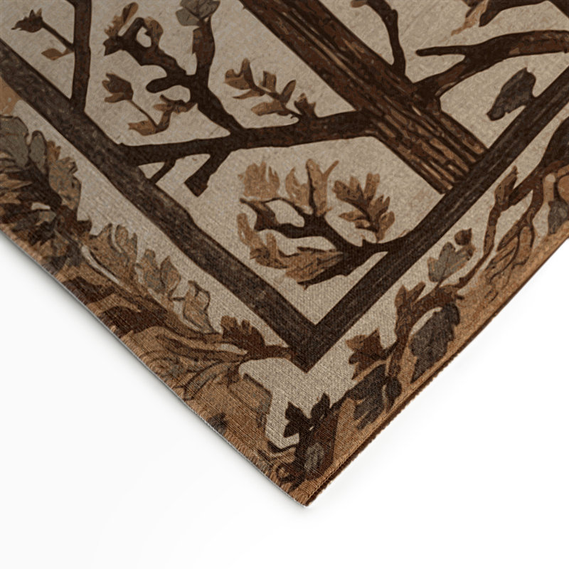 Tapis turc intérieur et extérieur brun, Rectangle 5 pi x 7 pi