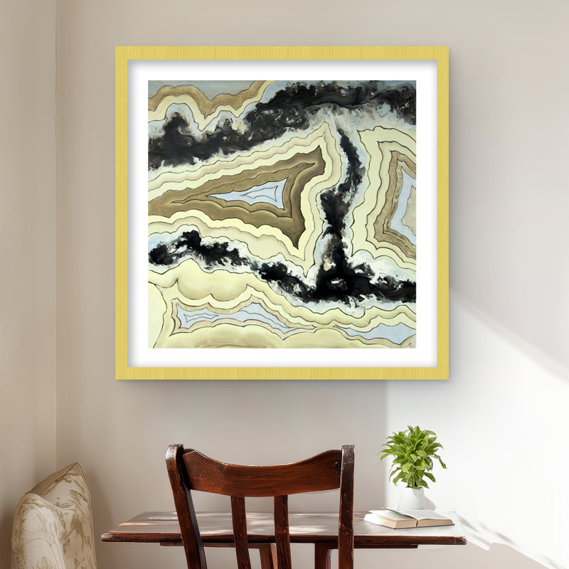 Lace Agate Abstract Bathroom Print | Framed Matted Decor
