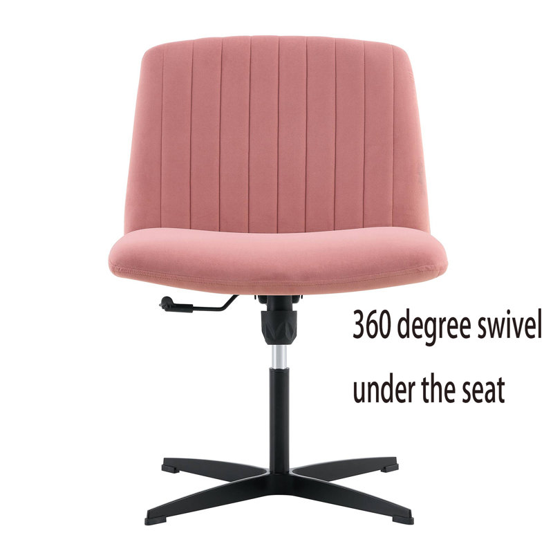 Fauteuil de conférence en simili cuir Dalja, Rose