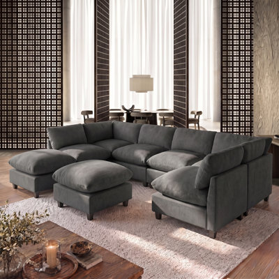 Canapé modulaire surdimensionné à 138 places de 138,29 po avec design composable