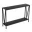 Console, table de vestibule avec rangement, canapé industriel avec design en V, console étroite à 2 niveaux-262810200-258119064