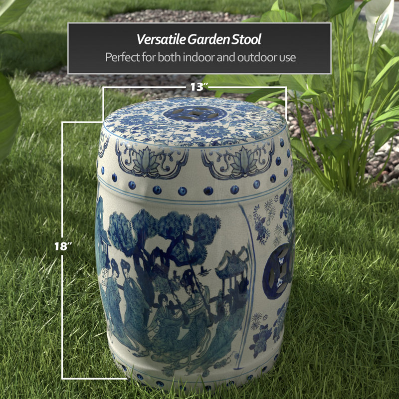 Prunty Ceramic Accent Stool