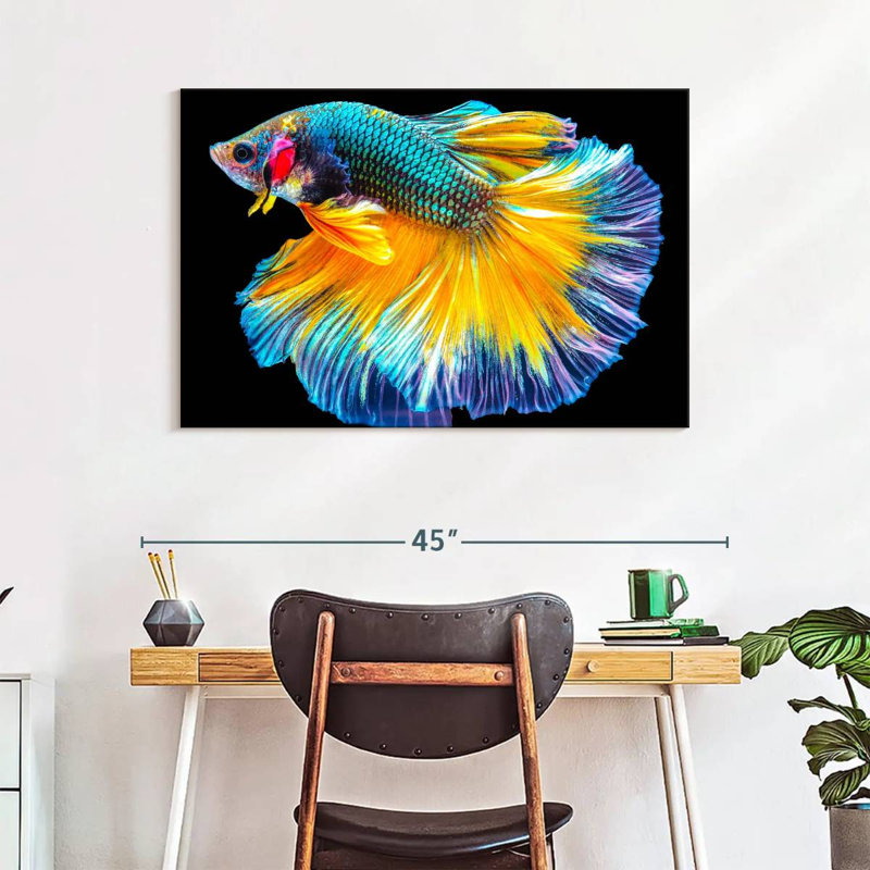 Brampt Multicolored Betta Fish, 26'' H x 39'' W