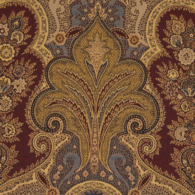 New Castle Paisley Fabric, Indigo