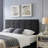 Waffle Stitch Headboard For King Bed - Fabric In With Contemporary Design-1001625148