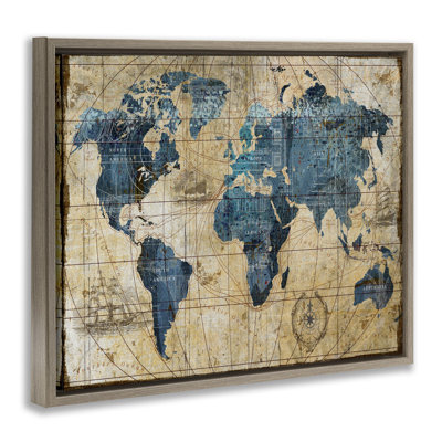 " Vintage Abstract World Map Design " by Art Licensing Studio